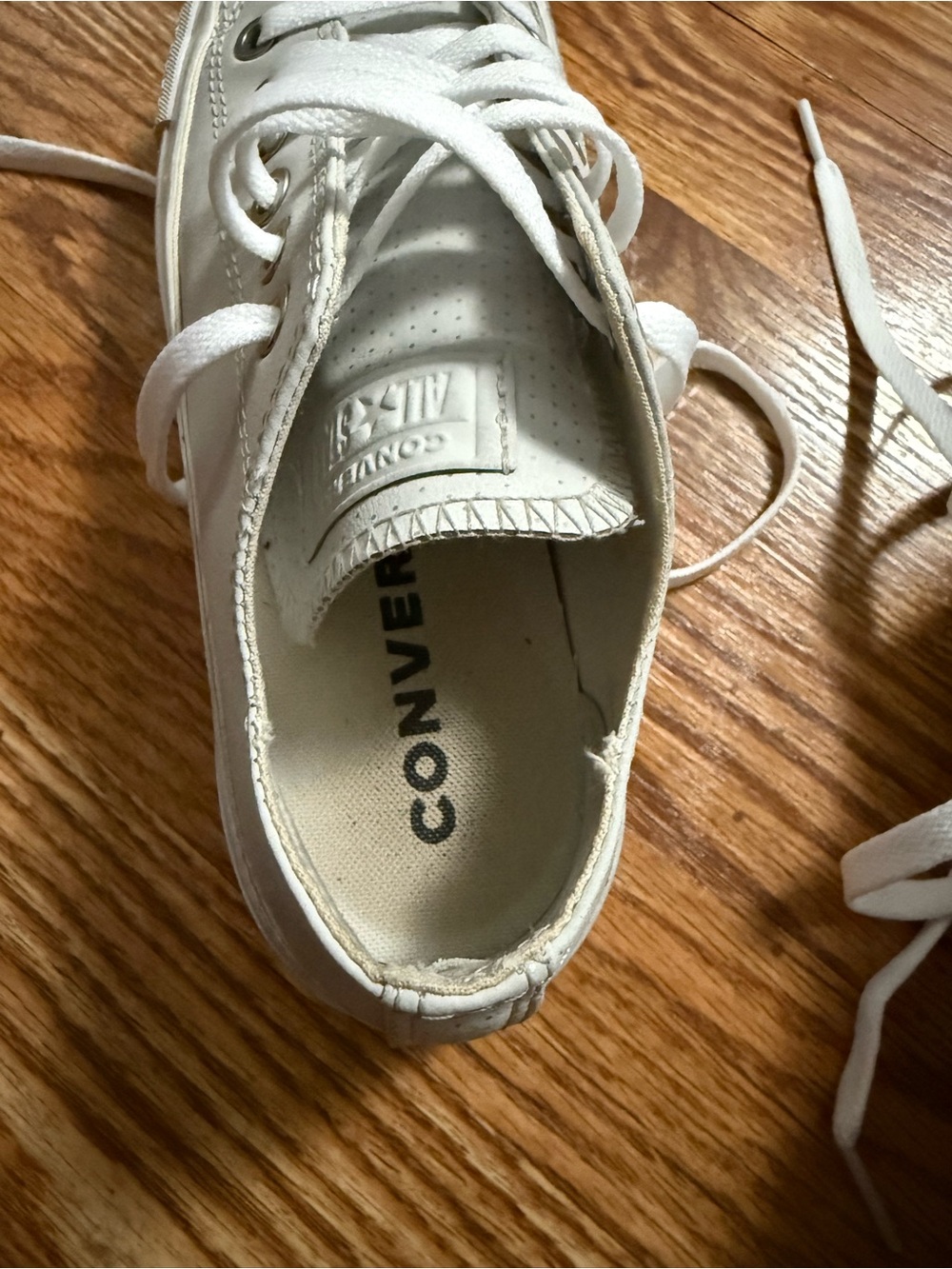 Chuck Taylor Converse All Star Lift Platform Shoes 569104C Photon Dust White 5.5 - Picture 9 of 11